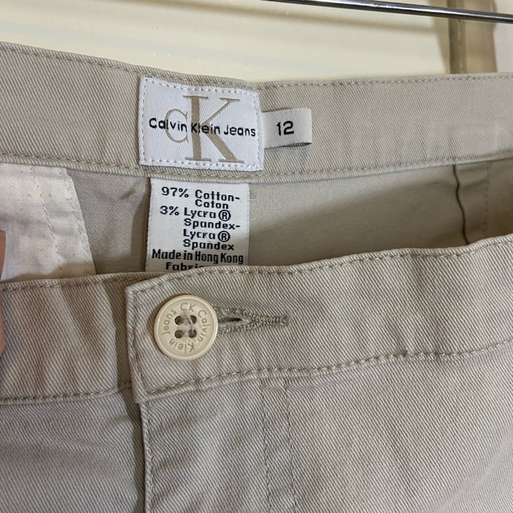 Khaki Wide-leg Pants